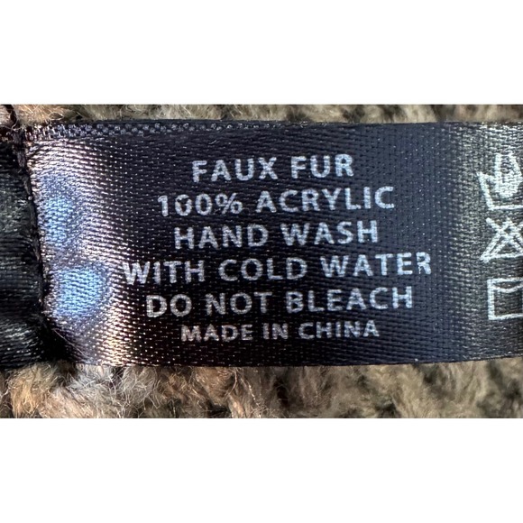 Vera Wang Black Distressed Metallic Faux Shearling Jacket Asymmetrical Zip Sz XS - Picture 10 of 11